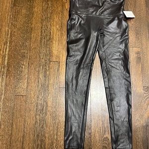 Brand new faux leather spanx leggings